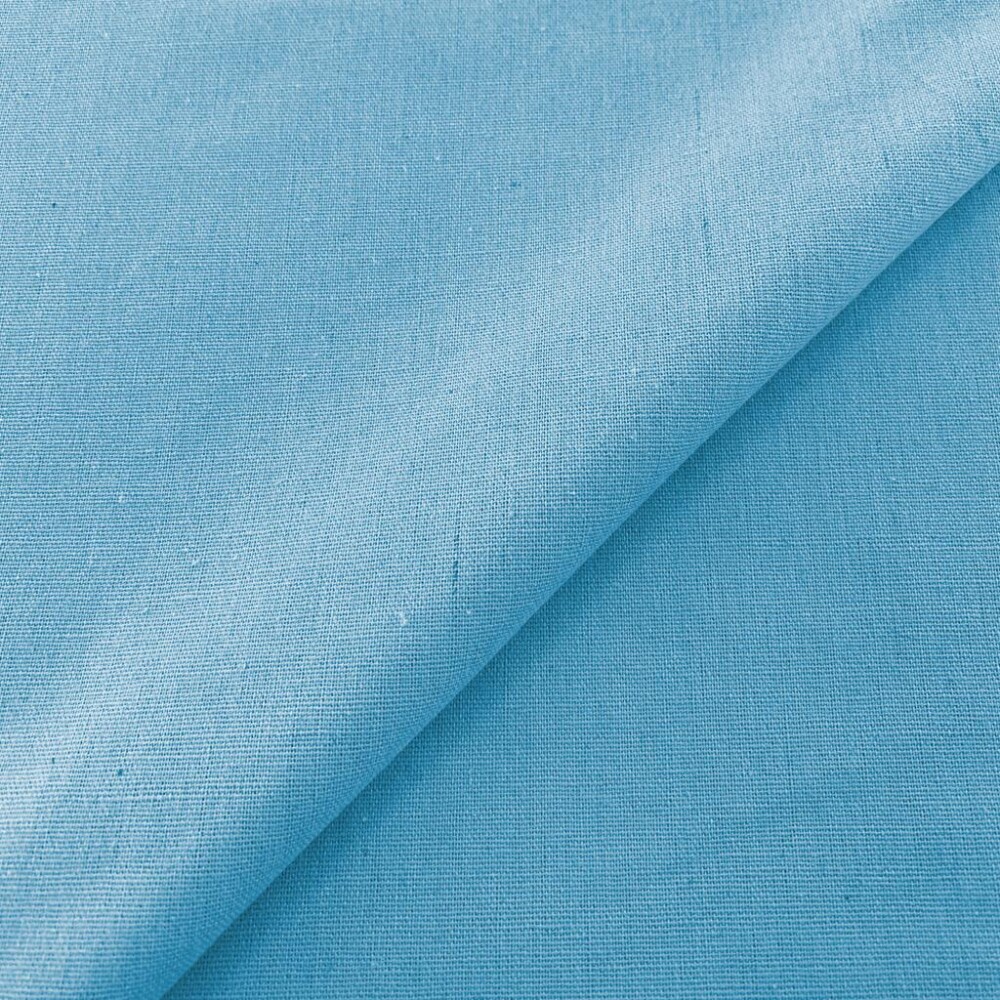 Tecido Linho Liso 1,32 Largura - Azul bebe