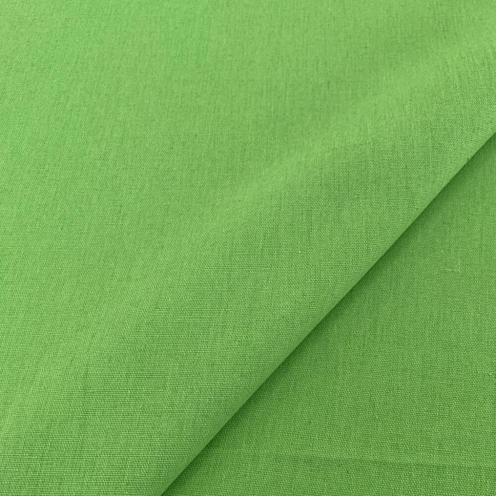 Tecido Linho Liso 1,32 Largura - Verde claro