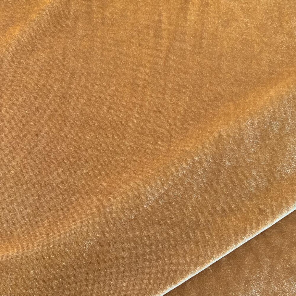 Tecido Veludo Molhado 1,52 Largura - Mostarda