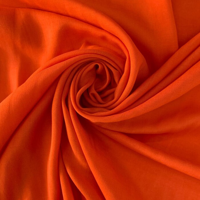 Tecido Viscose Lisa 1,40 Largura - Laranja