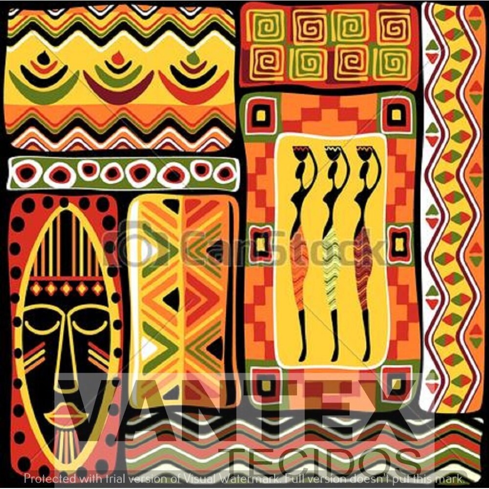 Tecido Microfibra Estampa Digital - Afr(7) - africa, africanas