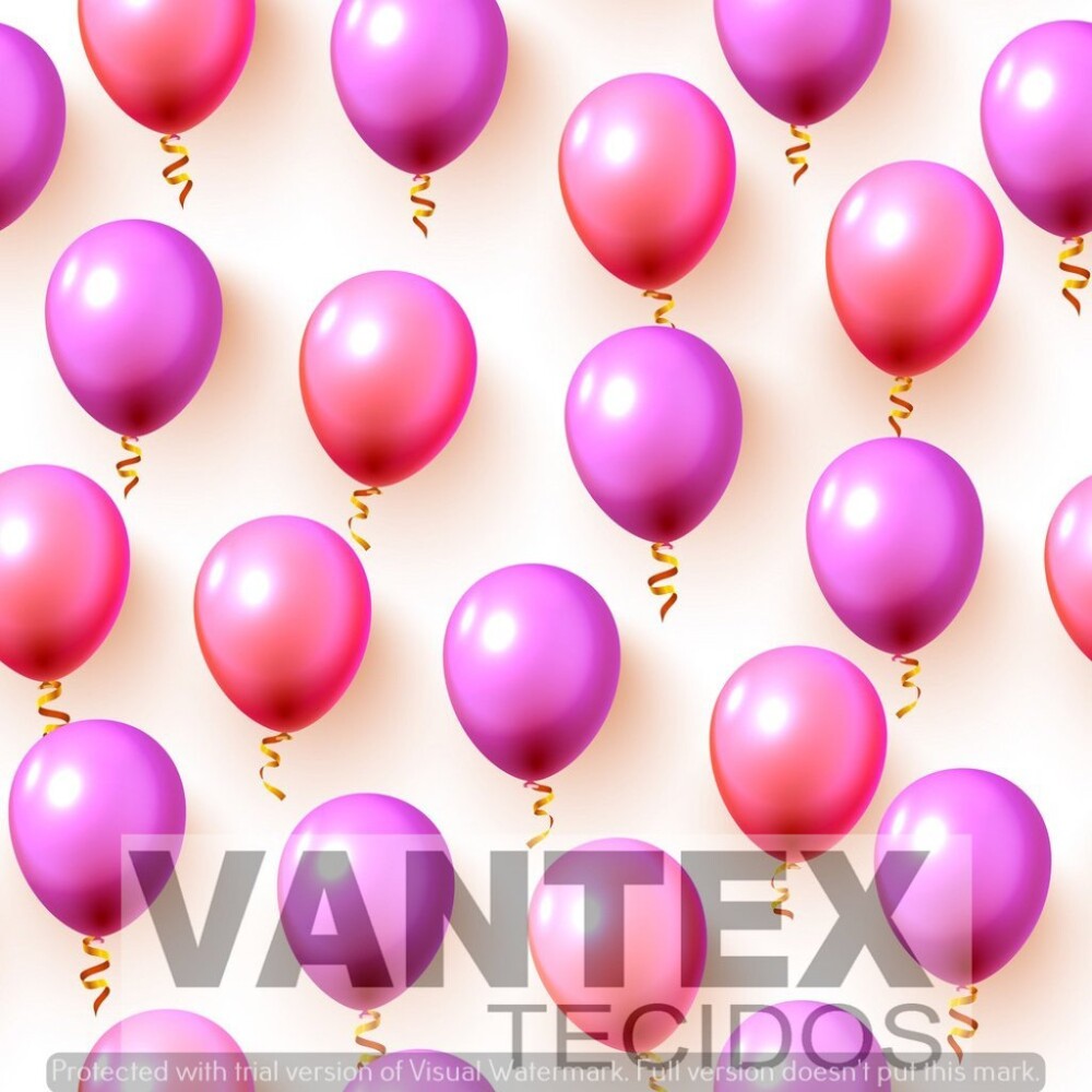 Tecido Microfibra Estampa Digital - Ani(12) - aniversário, balão