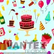 Tecido Microfibra Estampa Digital - Ani(5) - aniversário, bolo