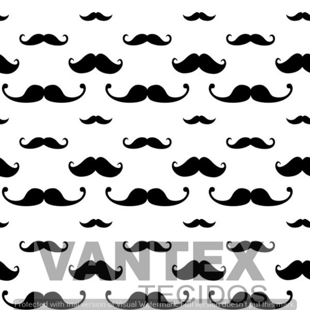 Tecido Microfibra Estampa Digital - Bar(11) - barber shop, bigode
