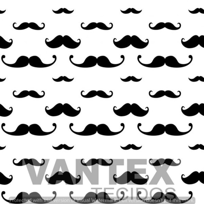 Tecido Microfibra Estampa Digital - Bar(11) - barber shop, bigode