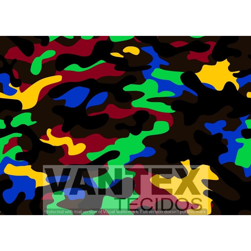 Tecido Microfibra Estampa Digital - Cam(46) - camuflado