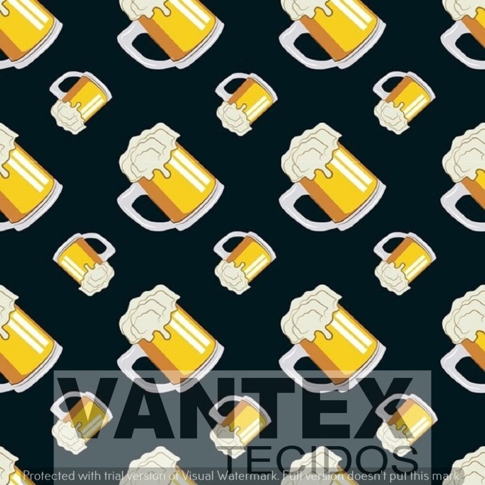 Tecido Microfibra Estampa Digital - Doc(72) - comida, chopp, cerveja