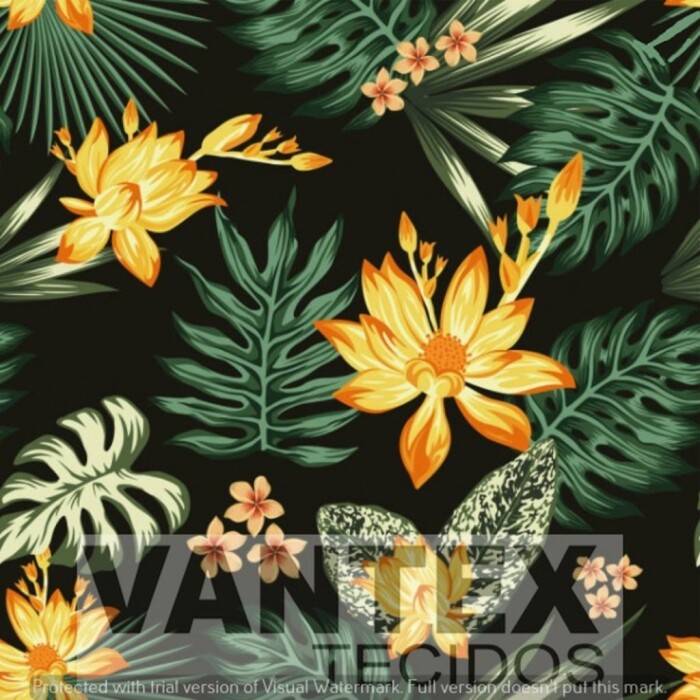 Tecido Microfibra Estampa Digital - Flo(57) - floral