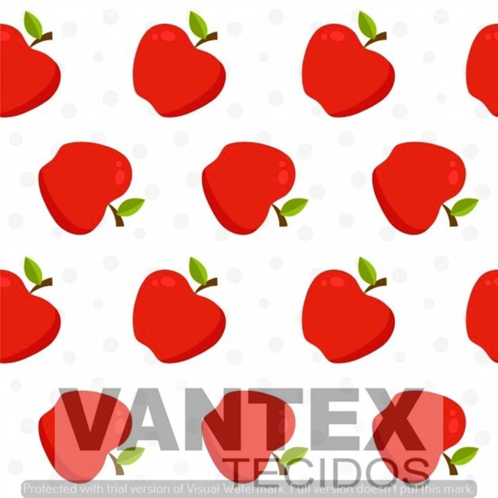 Tecido Microfibra Estampa Digital - Fru(262) - frutas, maça