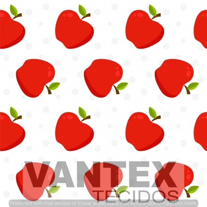 Tecido Microfibra Estampa Digital - Fru(262) - frutas, maça