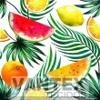 Tecido Microfibra Estampa Digital - Fru(274) - frutas, melancia, limão, laranja