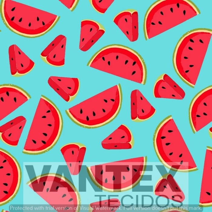 Tecido Microfibra Estampa Digital - Fru(316) - frutas, melancia