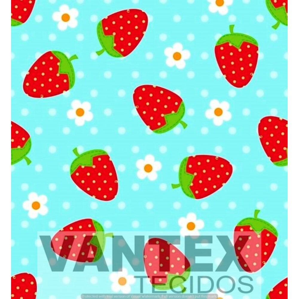 Tecido Microfibra Estampa Digital - Fru(360) - frutas, morango