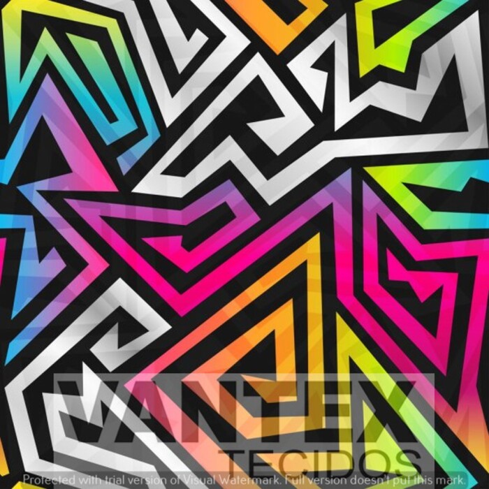 Tecido Microfibra Estampa Digital - Geo(62) - geométricas