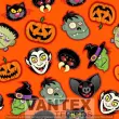 Tecido Microfibra Estampa Digital - Hal(7) - halloween, bruxa, morcego, abobora