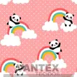 Tecido Microfibra Estampa Digital - Inf(118) - infantil, panda, arco-íris