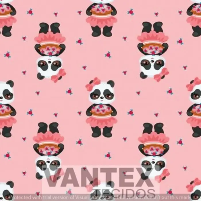 Tecido Microfibra Estampa Digital - Inf(44) - infantil, panda