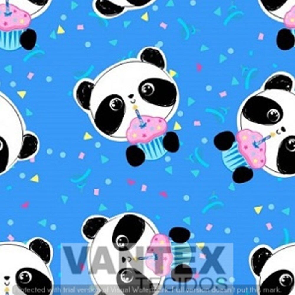 Tecido Microfibra Estampa Digital - Inf(50) - infantil, panda