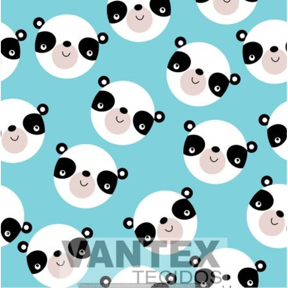Tecido Microfibra Estampa Digital - Inf(90) - infantil, panda