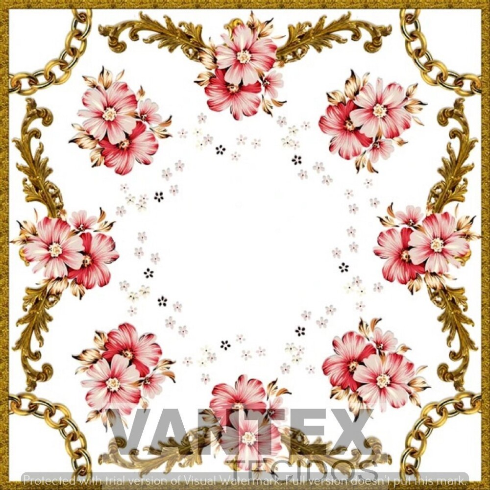 Tecido Microfibra Estampa Digital - Len(18) - lenço