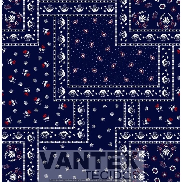 Tecido Microfibra Estampa Digital - Len(6) - lenço