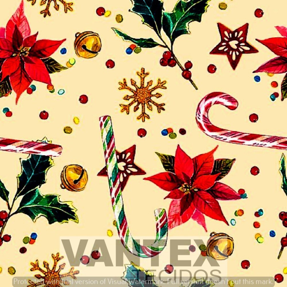 Tecido Microfibra Estampa Digital - Nat(1) - natal, natalinas