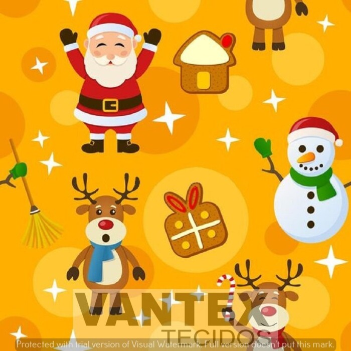 Tecido Microfibra Estampa Digital - Nat(114) - natal, natalinas