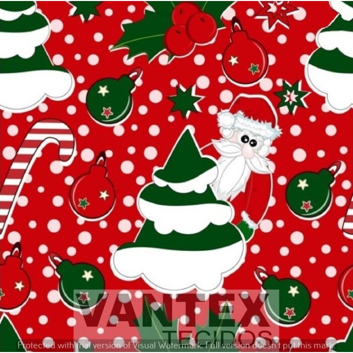 Tecido Microfibra Estampa Digital - Nat(38) - natal, natalinas