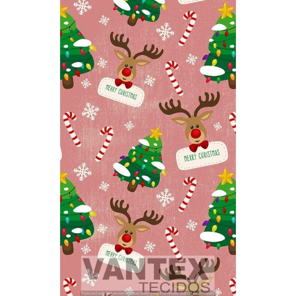 Tecido Microfibra Estampa Digital - Nat(4) - natal, natalinas