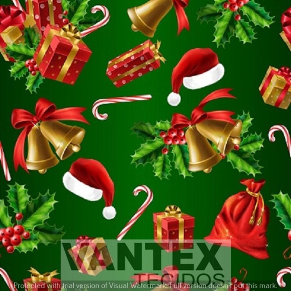 Tecido Microfibra Estampa Digital - Nat(81) - natal, natalinas