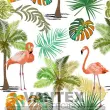 Tecido Microfibra Estampa Digital - Psr(2) - pássaro, flamingo