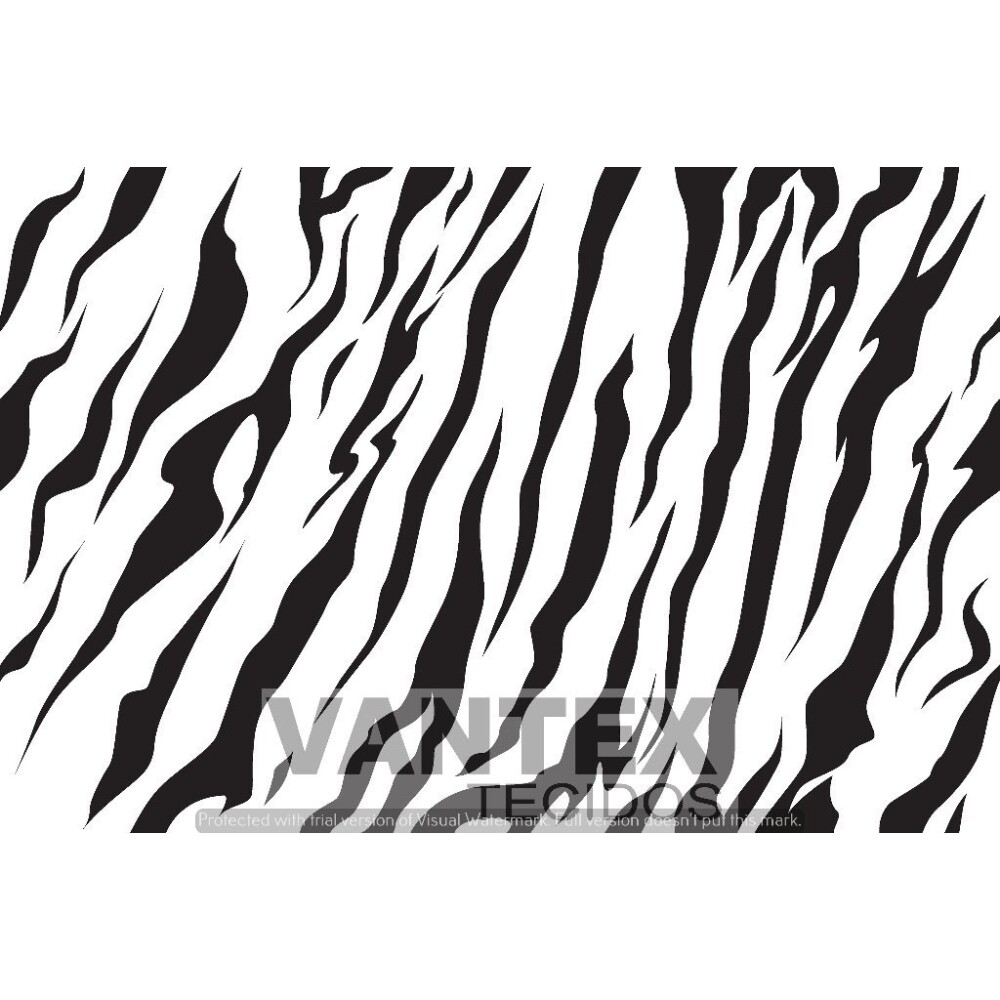 Tecido Gabardine Estampa Digital - Pel(86) - peles, zebra