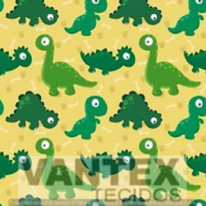 Tecido Microfibra Estampa Digital - Pe1(105) - pets, dinossauro