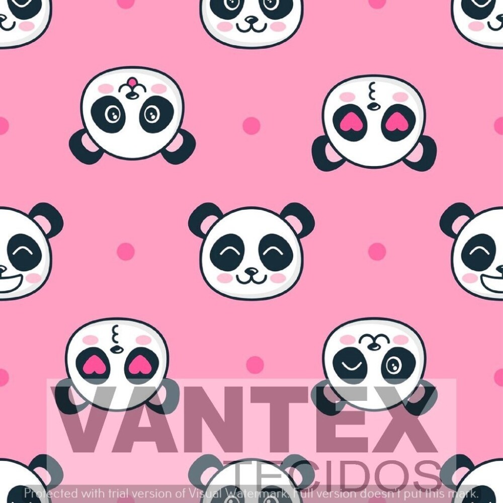 Tecido Microfibra Estampa Digital - Pe1(17) - pets, panda