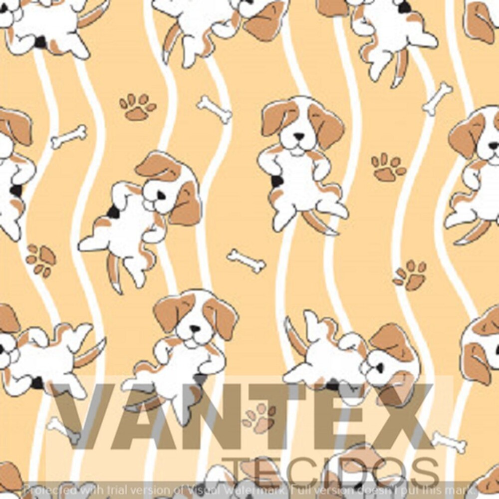 Tecido Microfibra Estampa Digital - Pe1(3) - pets, ossos, casinha