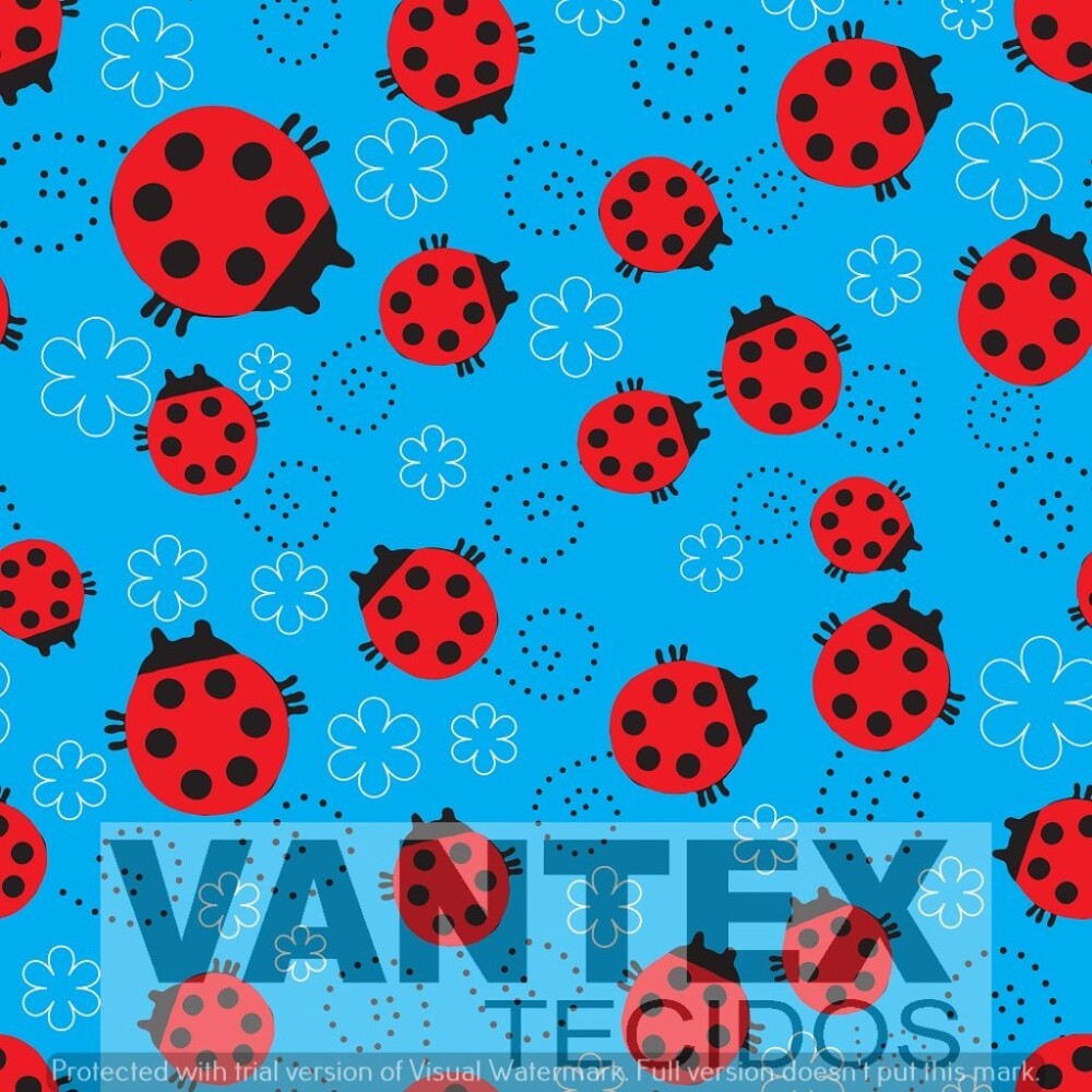 Tecido Microfibra Estampa Digital - Pe1(360) - pets, joaninhas