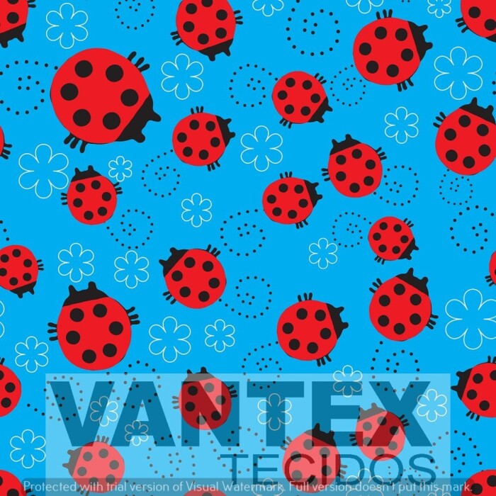 Tecido Microfibra Estampa Digital - Pe1(360) - pets, joaninhas