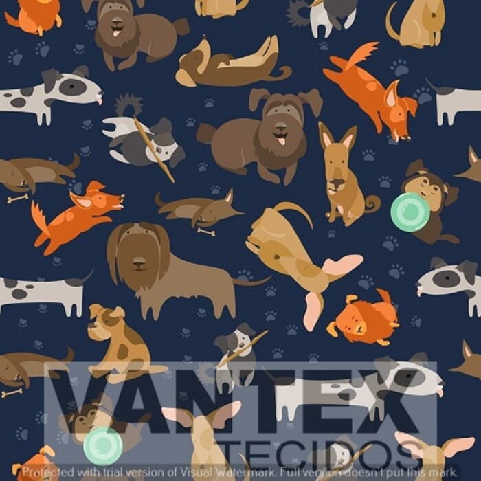 Tecido Microfibra Estampa Digital - Pe1(8) - pets, cachorro