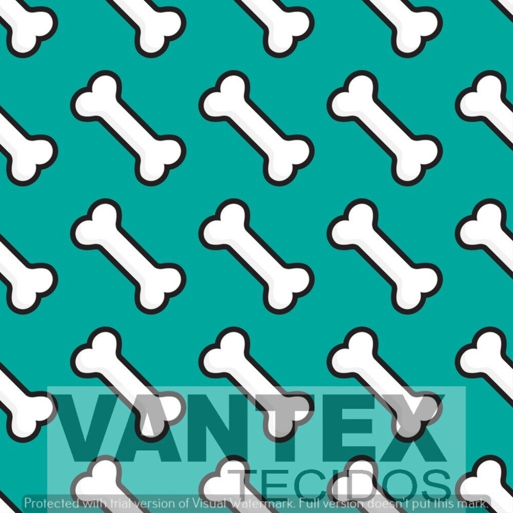 Tecido Microfibra Estampa Digital - Pe2(142) - pets, ossos