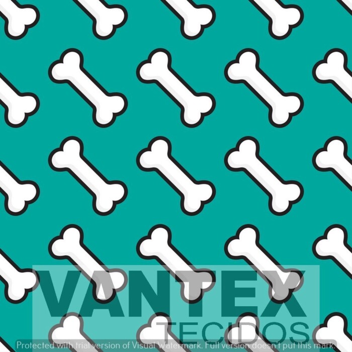 Tecido Microfibra Estampa Digital - Pe2(142) - pets, ossos