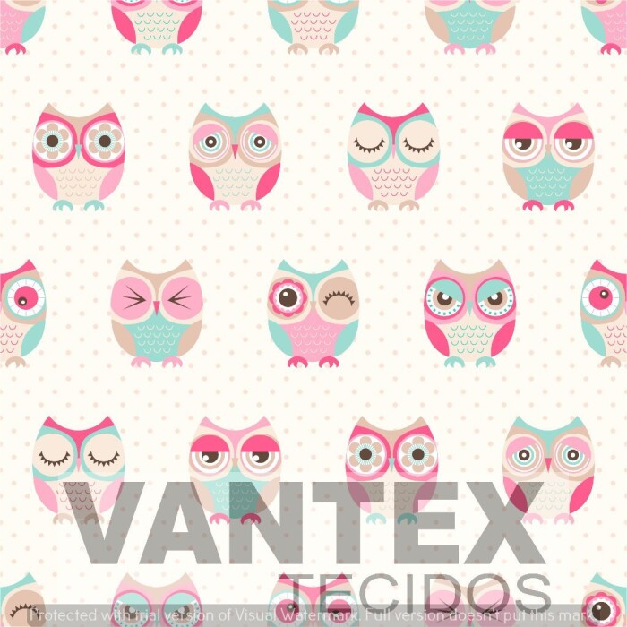 Tecido Gabardine Estampa Digital - Pe2(647) - pets, pássaros