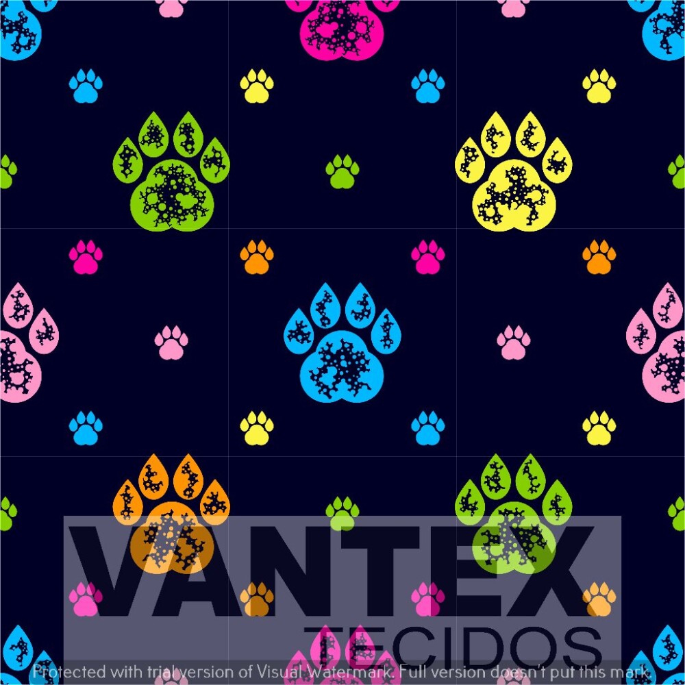 Tecido Microfibra Estampa Digital - Pe2(729) - pets, patas
