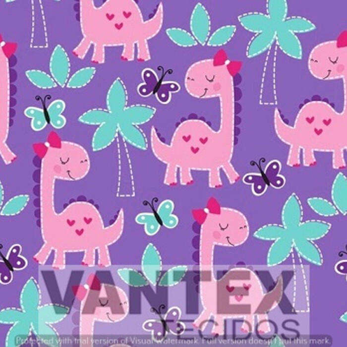 Tecido Gabardine Estampa Digital - Pe2(835) - pets, dinossauro