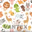 Tecido Microfibra Estampa Digital - Pe4(26) - pets, girafa, gato, vaca, pássaro