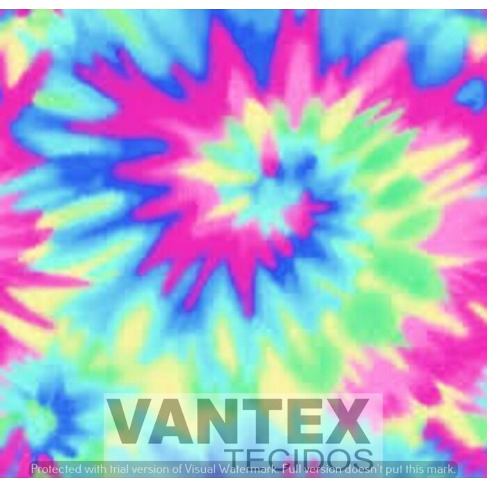 Tecido Microfibra Estampa Digital - Tie(79) - tie dye